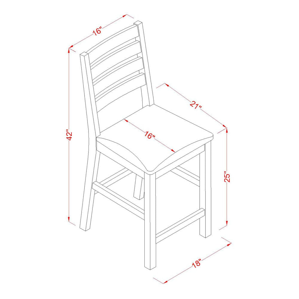 East West Furniture CFS-OAK-C CafÃ© Counter Height Barstools - Linen Fabric Upholstered Wooden Chairs