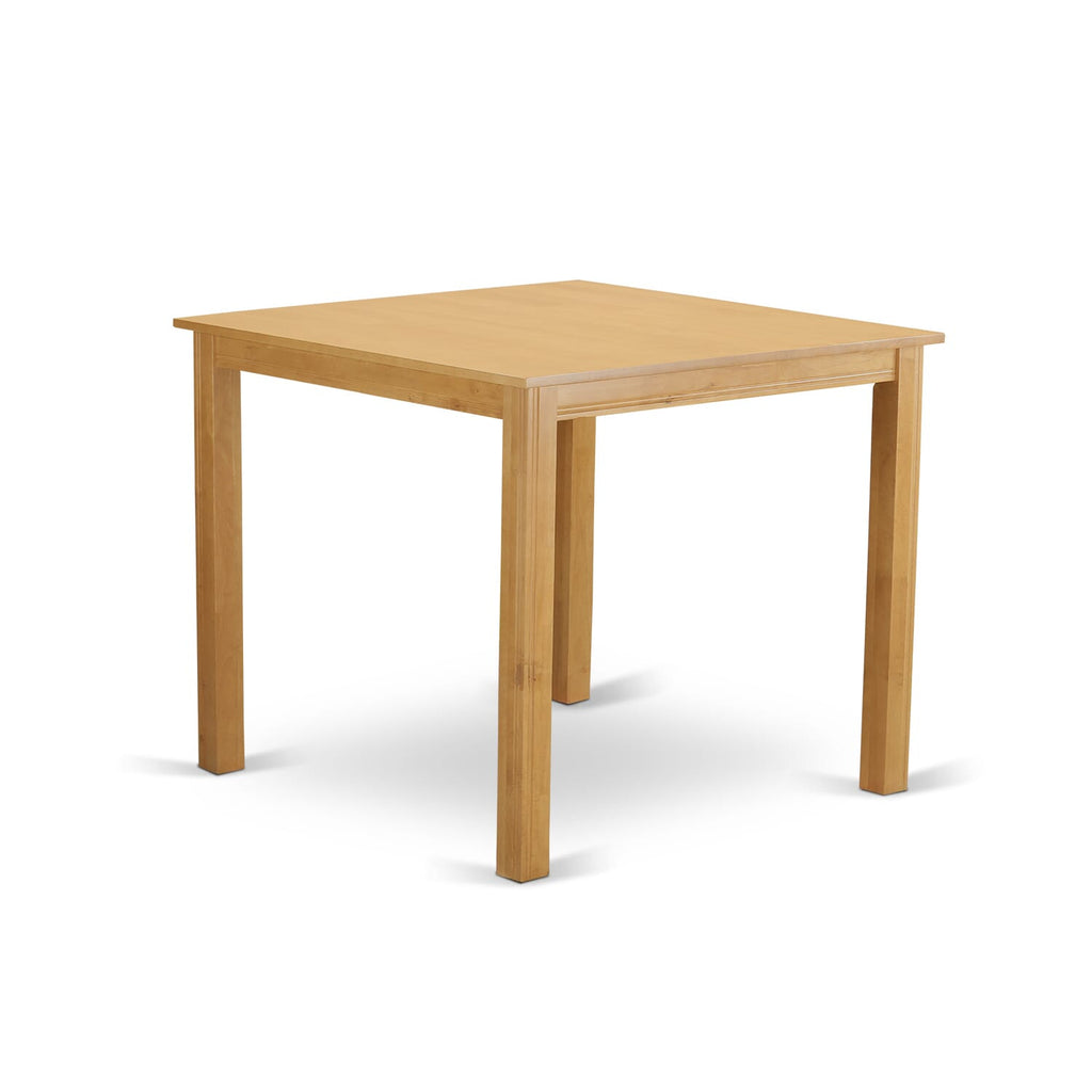 East West Furniture CFT-OAK-T CafÃ© Bar Height Counter Table - a Square Dinner Table Top with Sturdy Legs
