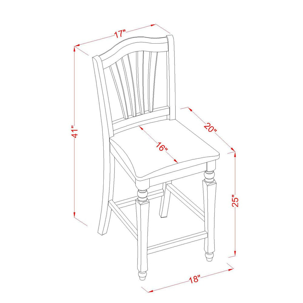 East West Furniture CHS-MAH-C Chelsea Counter Height Stools - Linen Fabric Upholstered Wood Dining Chairs
