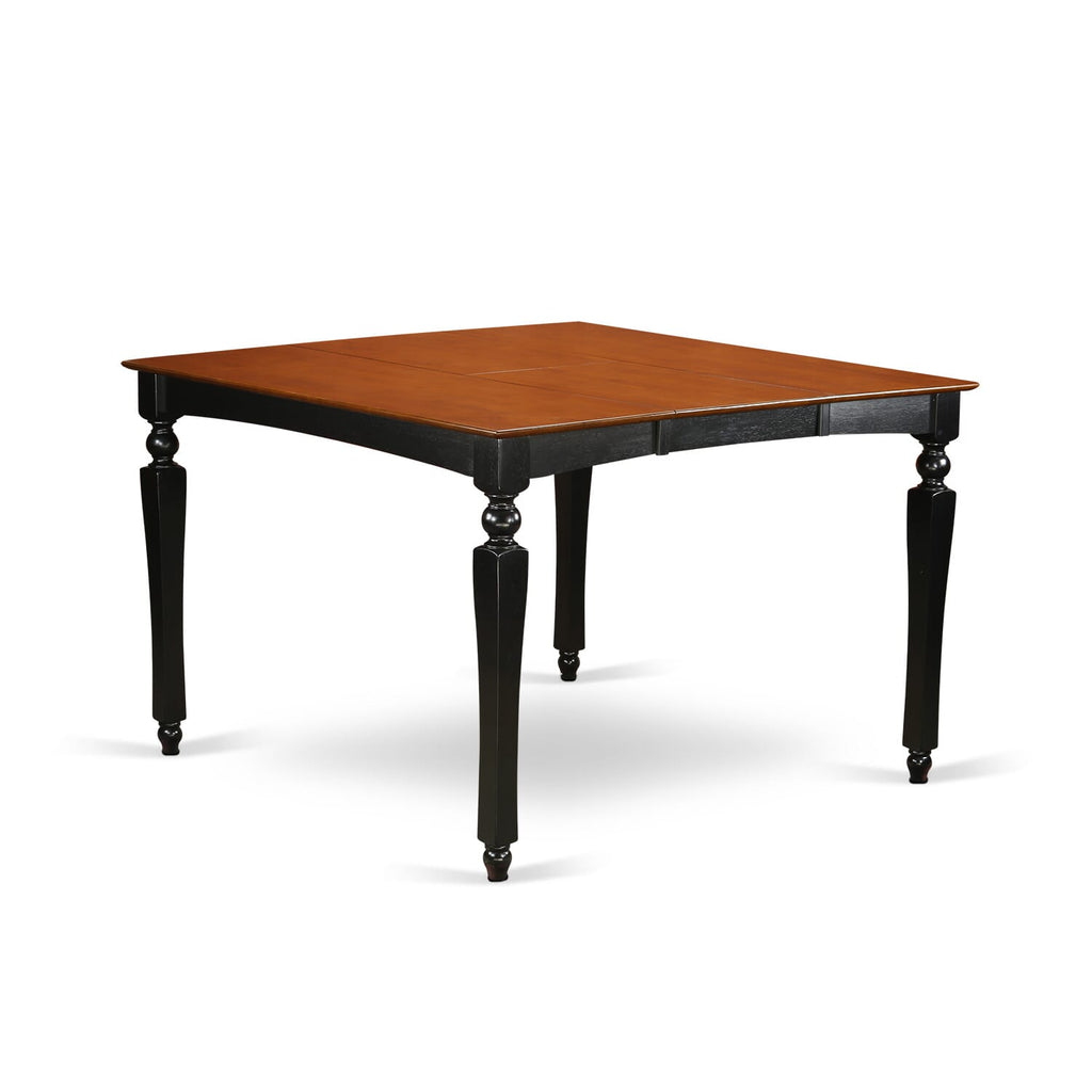 CHT-BLK-T Chelsea 54" Square Counter Height Table - Black & Cherry Color