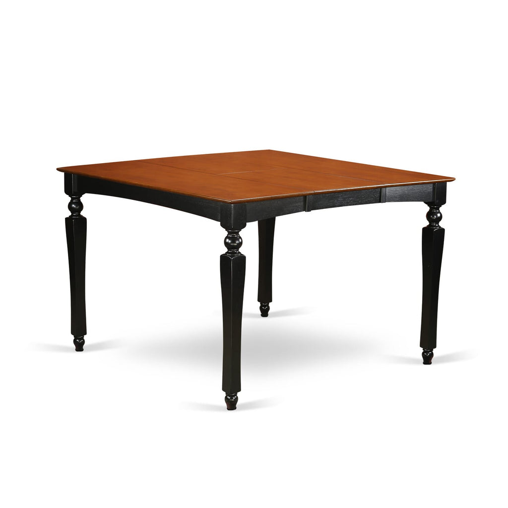 CHT-BLK-T Chelsea 54 Square Counter Height Table - Black & Cherry Color