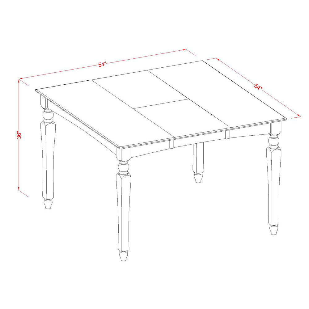 East West Furniture CHEL9-MAH-C 9 Piece Counter Height Pub Set Includes a Square Dining Table with Butterfly Leaf and 8 Linen Fabric Upholstered Kitchen Chairs, 54x54 Inch, Mahogany