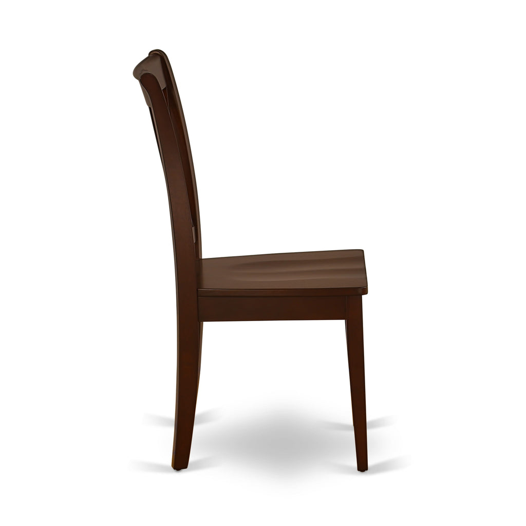 East West Furniture CLC-MAH-W Clarksville Dining Chairs - Double Cross Back Solid Wood Seat Chairs