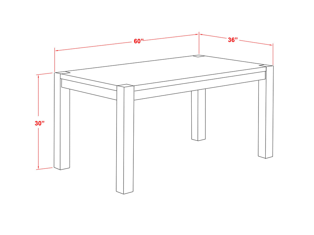 East West Furniture CN6-0N-T Celina Modern Kitchen Table - Rectangle Rustic Wood Dining Table