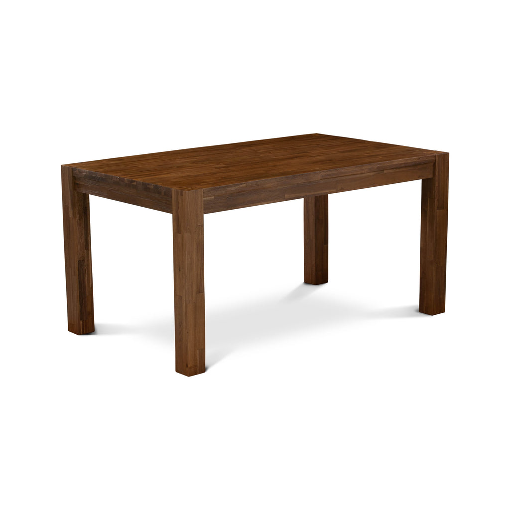East West Furniture CNDA5-0N-T26 5 Piece Kitchen Table Set Consists of a Rectangle Rustic Wood Table and 4 Upholstered Chairs, 36x60 Inch, Sandblasting Antique Walnut
