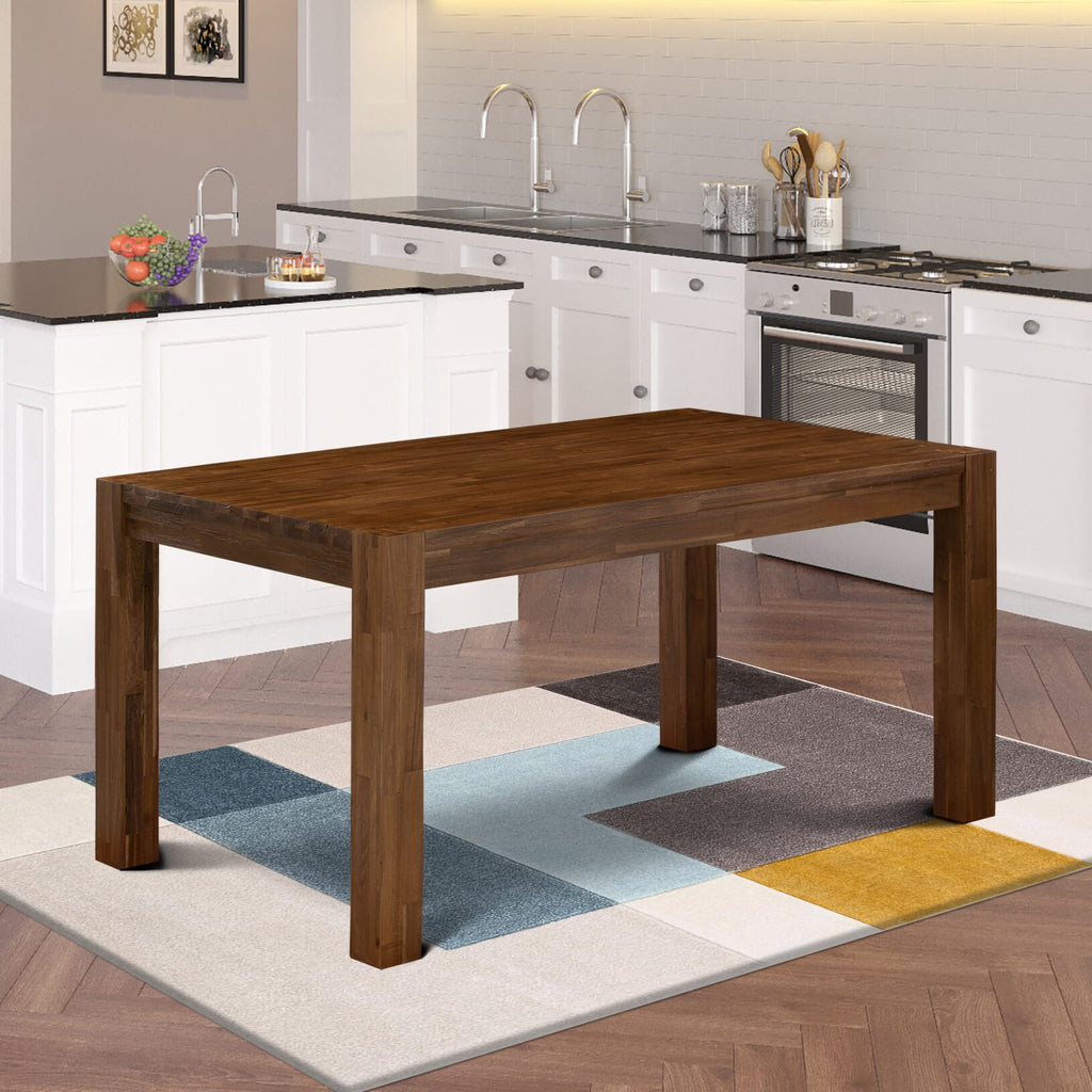East West Furniture CN6-0N-T Celina Modern Kitchen Table - Rectangle Rustic Wood Dining Table