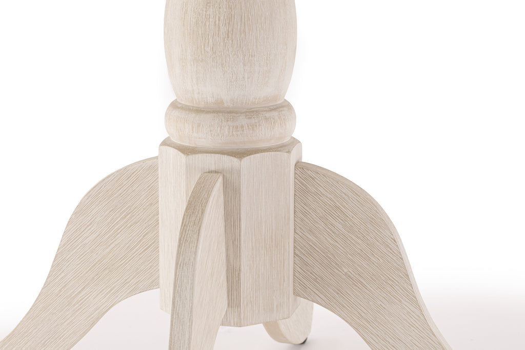 East West Furniture DMT-ABC-TP Dublin Kitchen Dining Table - a Round Wooden Table Top with Dropleaf & Pedestal Base