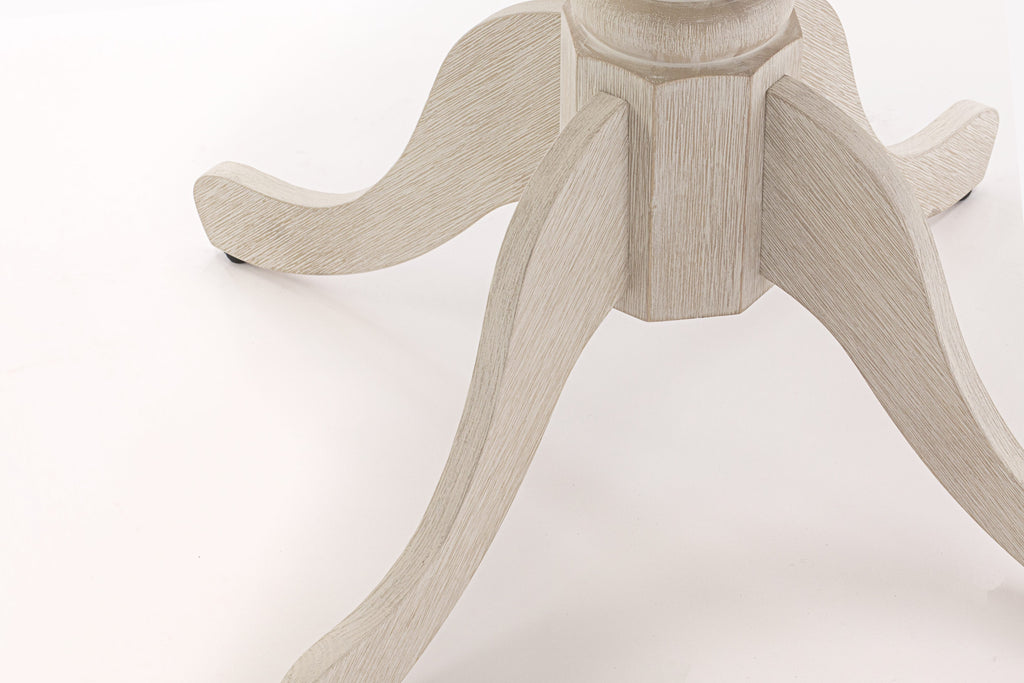 East West Furniture DMT-ABC-TP Dublin Kitchen Dining Table - a Round Wooden Table Top with Dropleaf & Pedestal Base
