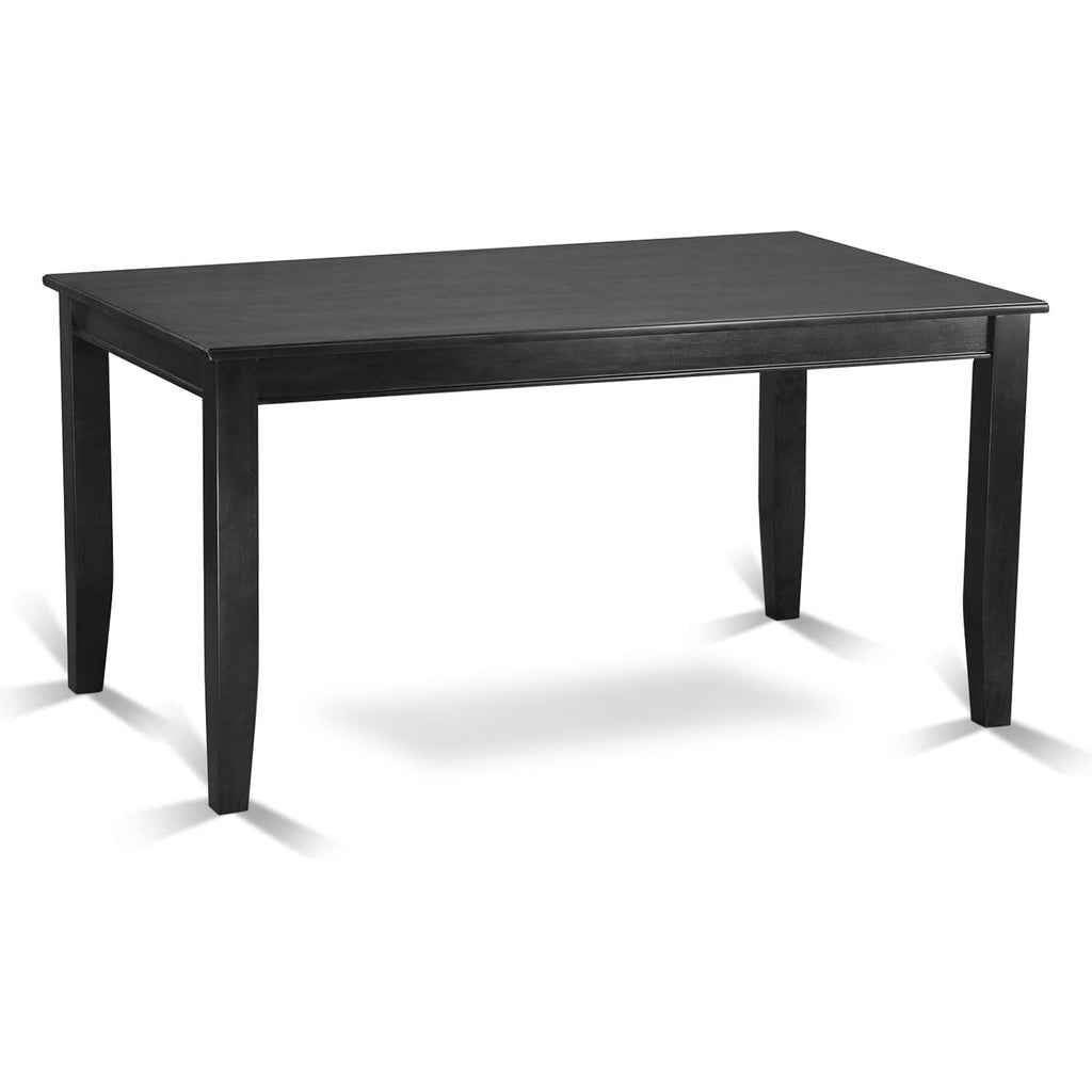 East West Furniture DUT-BLK-T Dudley Kitchen Table - a Rectangle Dining Table Top with Sturdy Legs