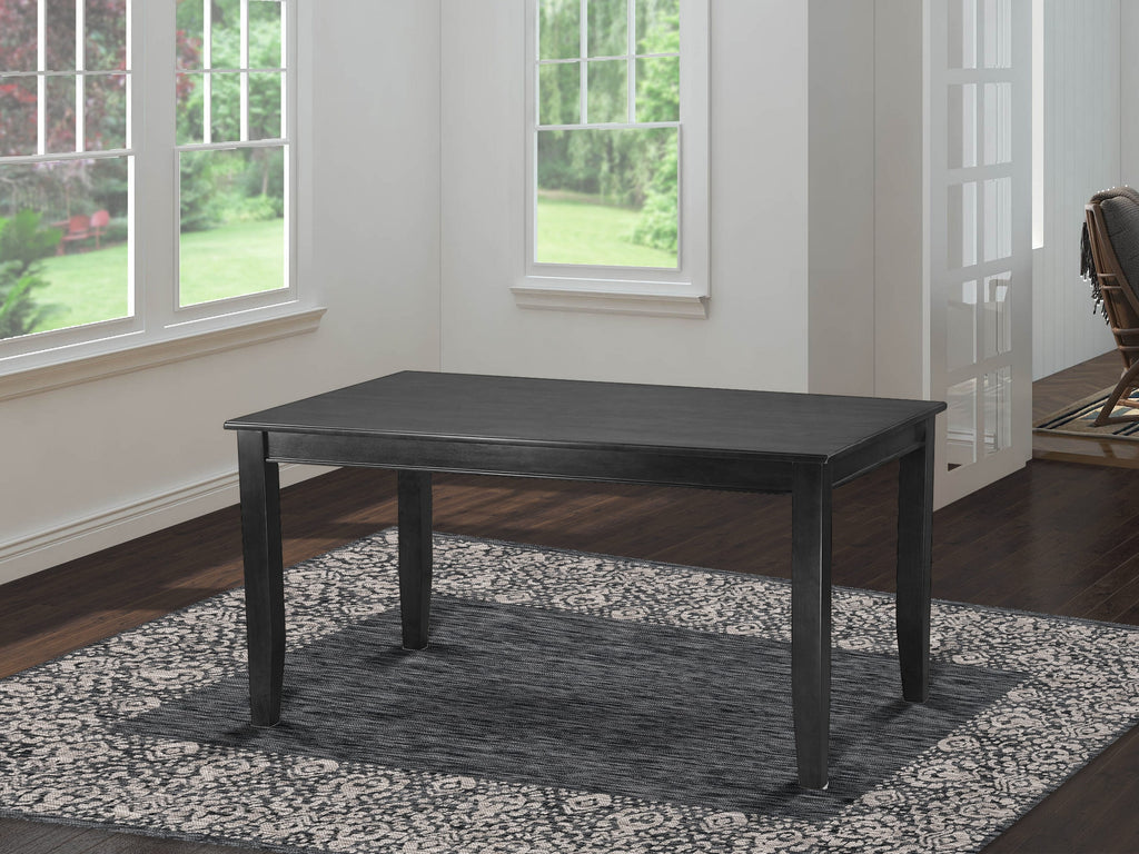 East West Furniture DUT-BLK-T Dudley Kitchen Table - a Rectangle Dining Table Top with Sturdy Legs