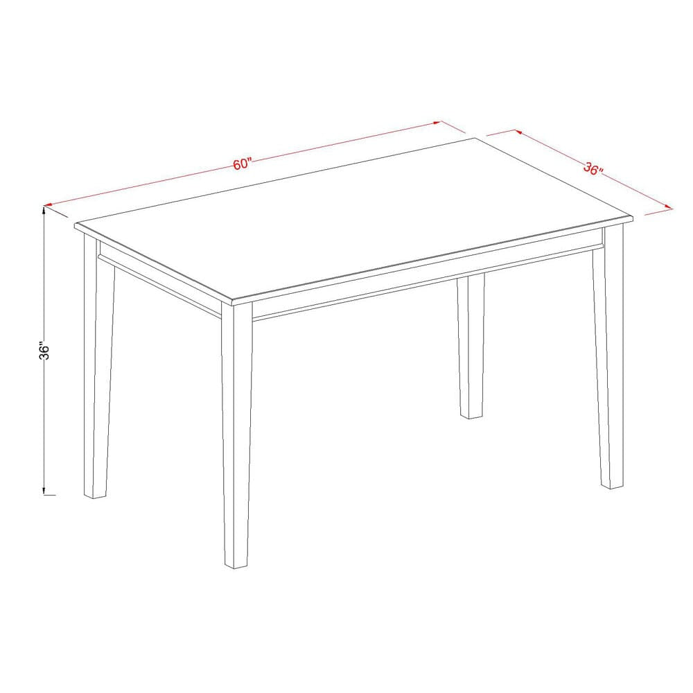 East West Furniture DUT-MAH-H Dudley Counter Height Dining Table - a Rectangle Dinner Table Top with Sturdy Legs