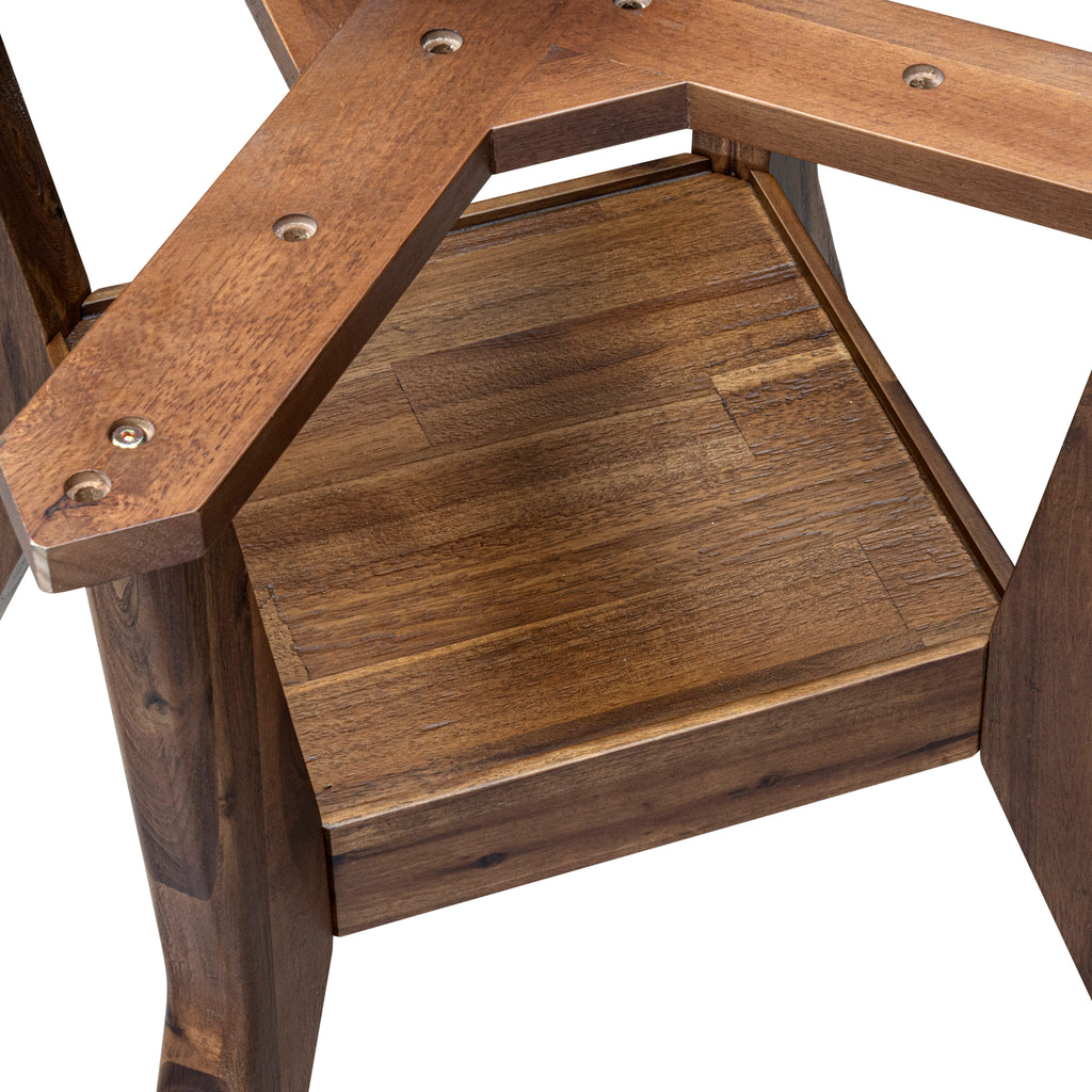 Luxe by East West Furniture F58-0N-TP - Modern Dining Table with Acacia Wood Round Tabletop  Antique Walnut Finish