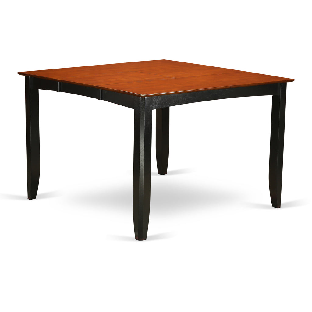 FAT-BLK-T Fairwinds Gathering Counter Height Dining Square 54" Table with 18" Butterfly Leaf finished in Black & Cherry