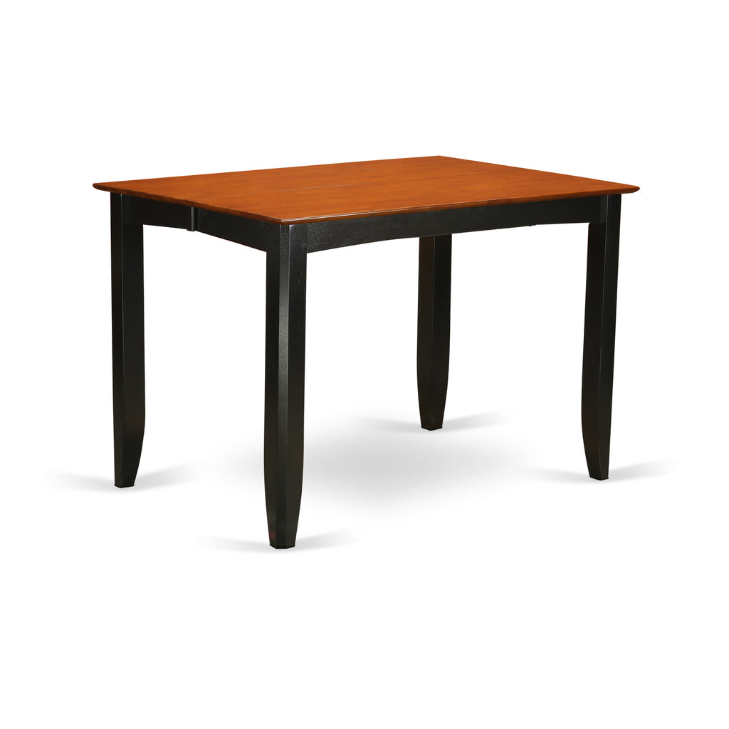 FAT-BLK-T Fairwinds Gathering Counter Height Dining Square 54" Table with 18" Butterfly Leaf finished in Black & Cherry