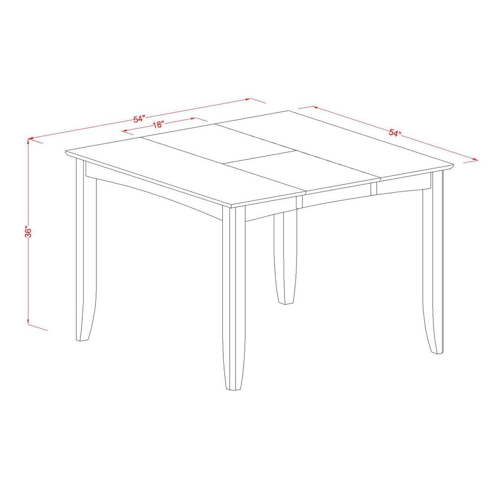 FAT-BLK-T Fairwinds Gathering Counter Height Dining Square 54" Table with 18" Butterfly Leaf finished in Black & Cherry