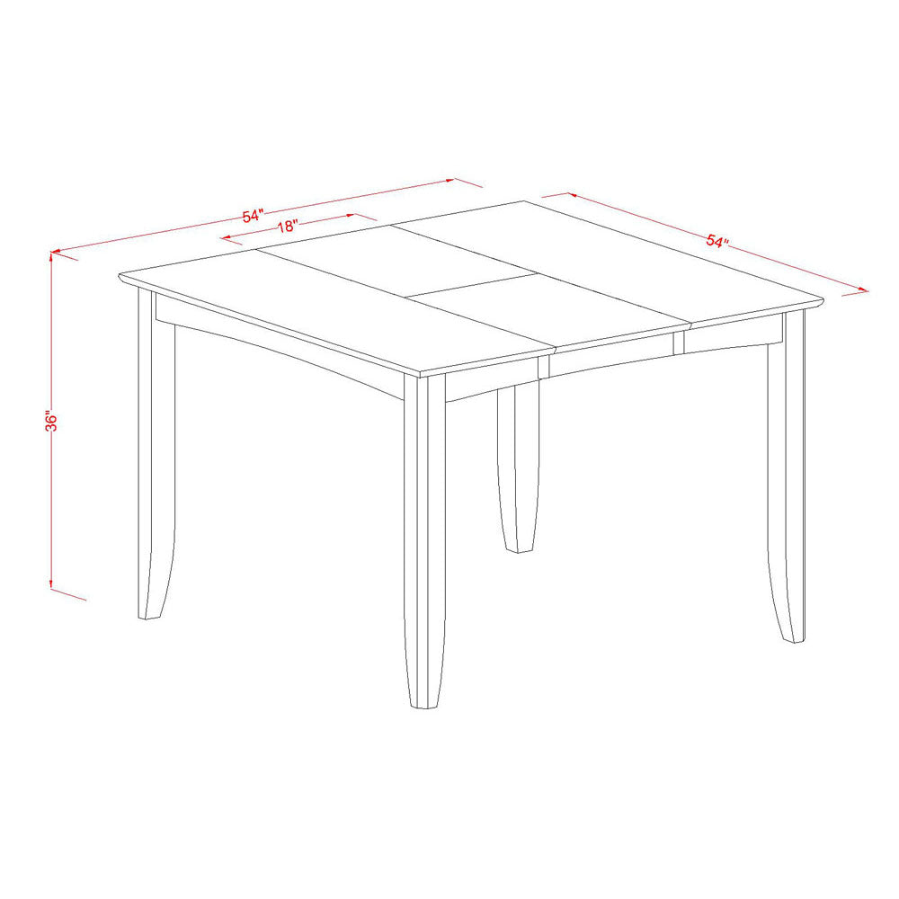 FAT-CAP-T Fairwinds Gathering Counter Height Dining Square 54" Table with 18" Butterfly Leaf finished in Cappuccino