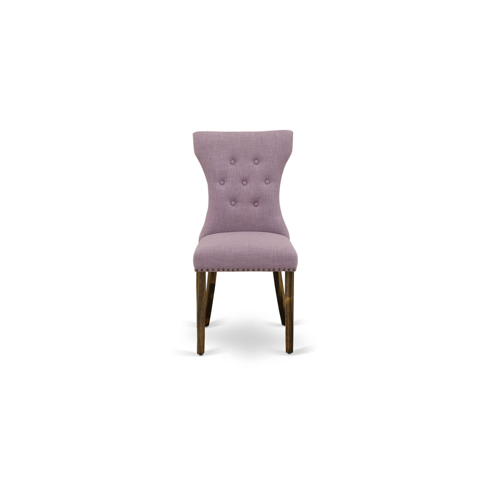 East West Furniture X727GA740-5 5 Piece Kitchen Table & Chairs Set Includes a Rectangle Dining Room Table with X-Legs and 4 Dahlia Linen Fabric Parson Dining Chairs, 40x72 Inch, Multi-Color