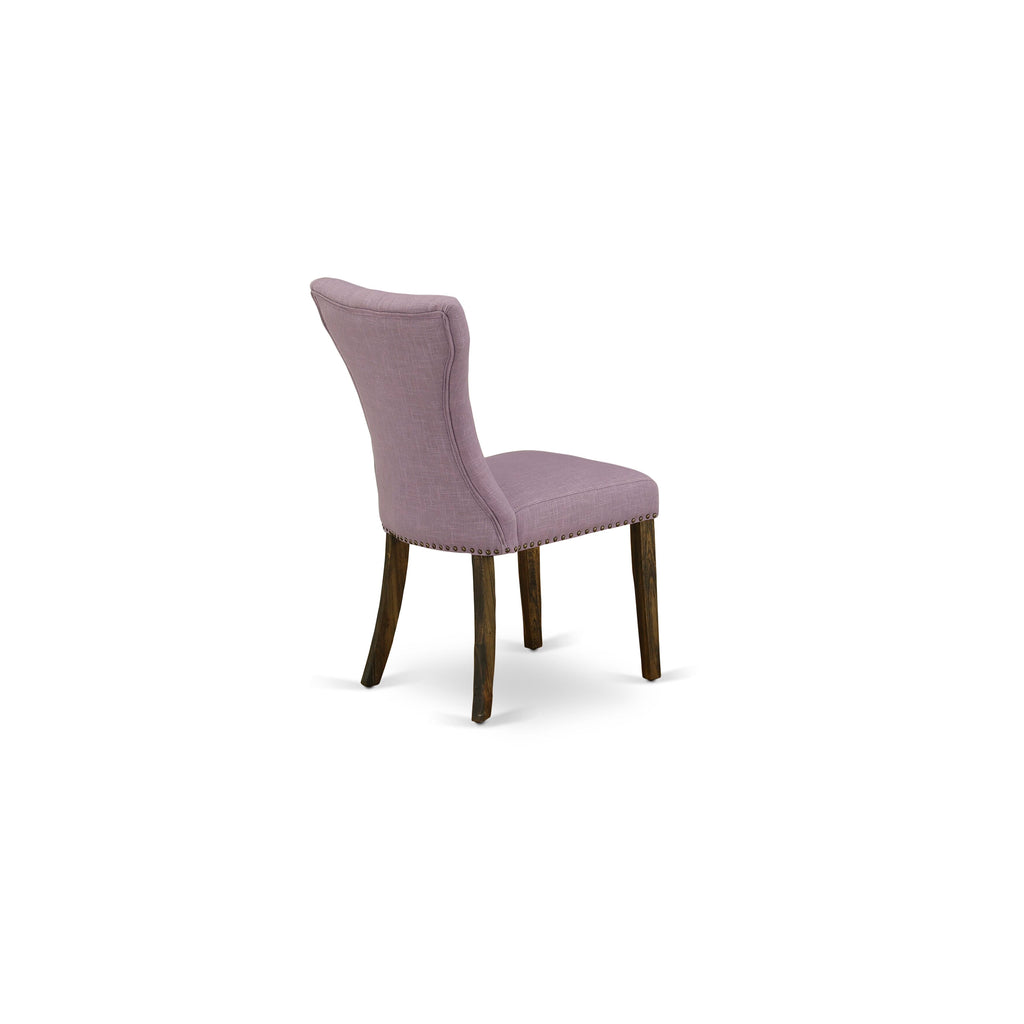 East West Furniture X726GA740-5 5 Piece Dining Table Set for 4 Includes a Rectangle Kitchen Table with X-Legs and 4 Dahlia Linen Fabric Parson Dining Chairs, 36x60 Inch, Multi-Color