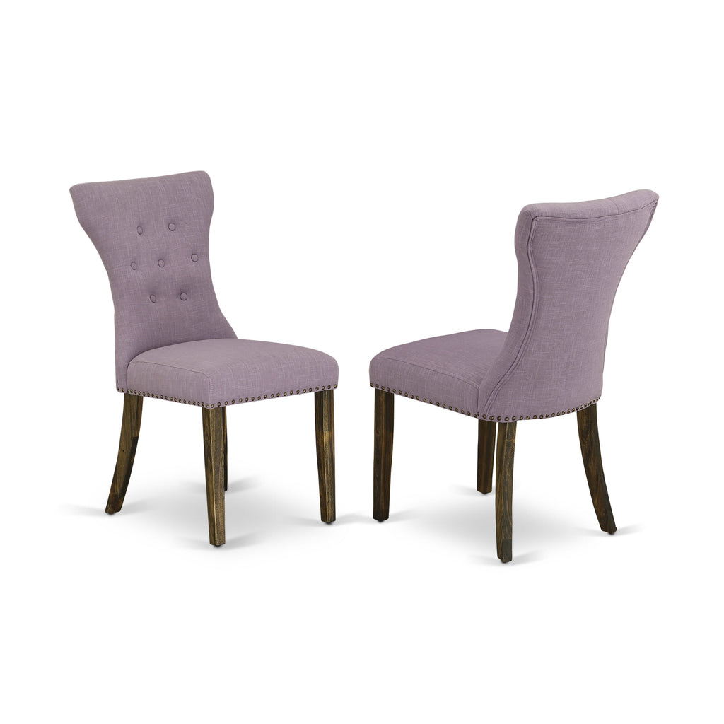 East West Furniture X727GA740-5 5 Piece Kitchen Table & Chairs Set Includes a Rectangle Dining Room Table with X-Legs and 4 Dahlia Linen Fabric Parson Dining Chairs, 40x72 Inch, Multi-Color