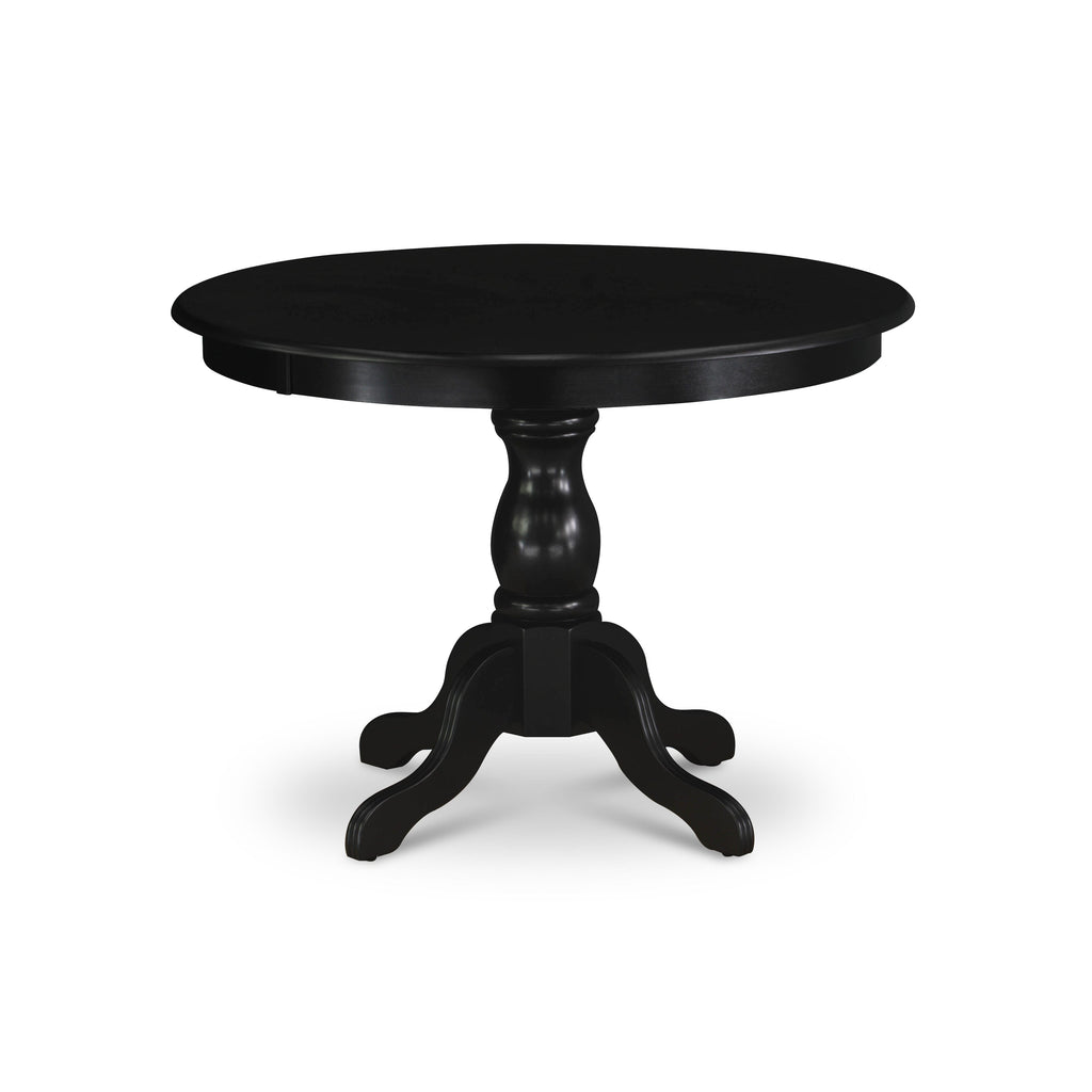 East West Furniture HBT-ABK-TP Hartland Kitchen Table - a Round Dining Table Top with Pedestal Base
