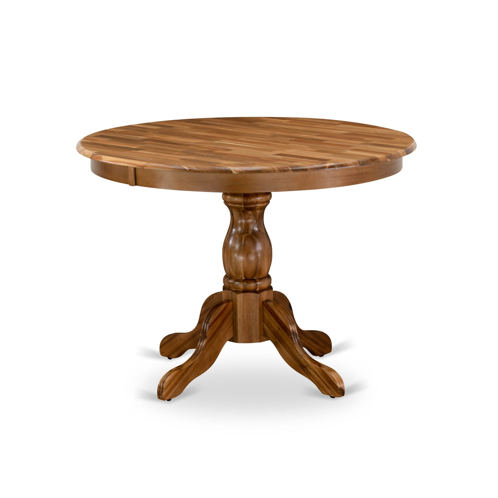 East West Furniture HBT-ANA-TP Hartland Modern Dining Table - a Round Kitchen Table Top with Pedestal Base