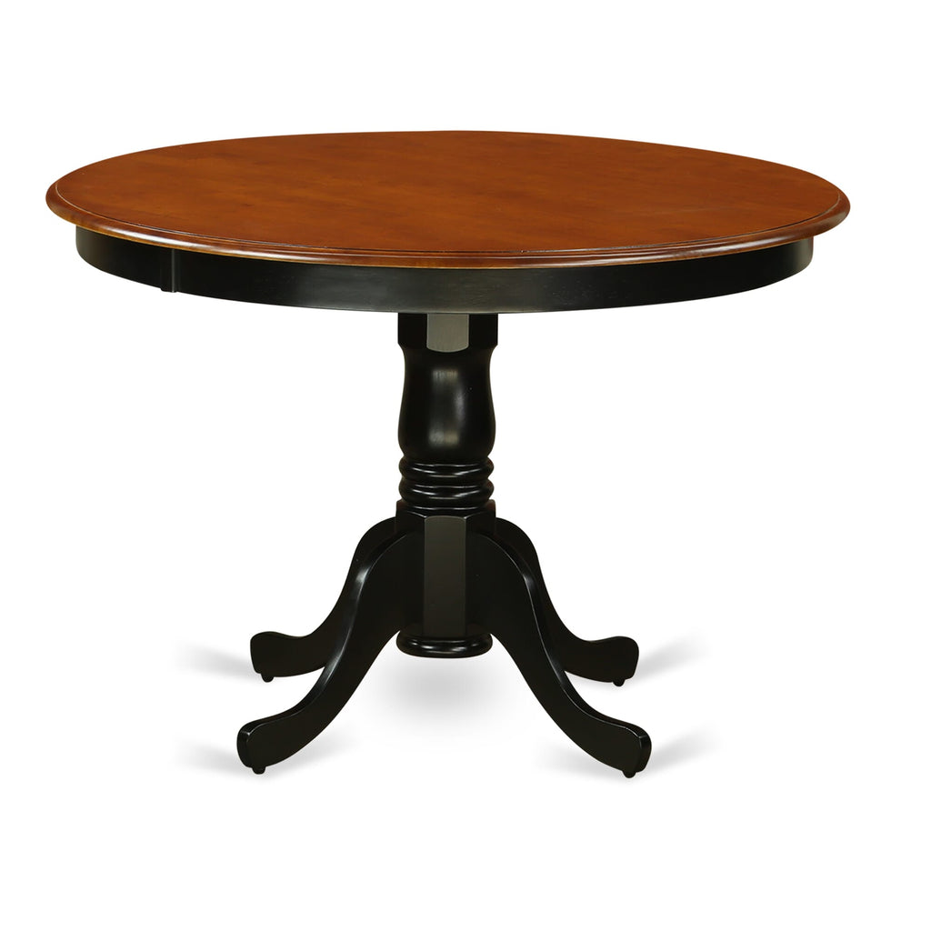 East West Furniture HLT-BCH-TP Hartland Kitchen Dining Table - a Round Wooden Table Top with Pedestal Base