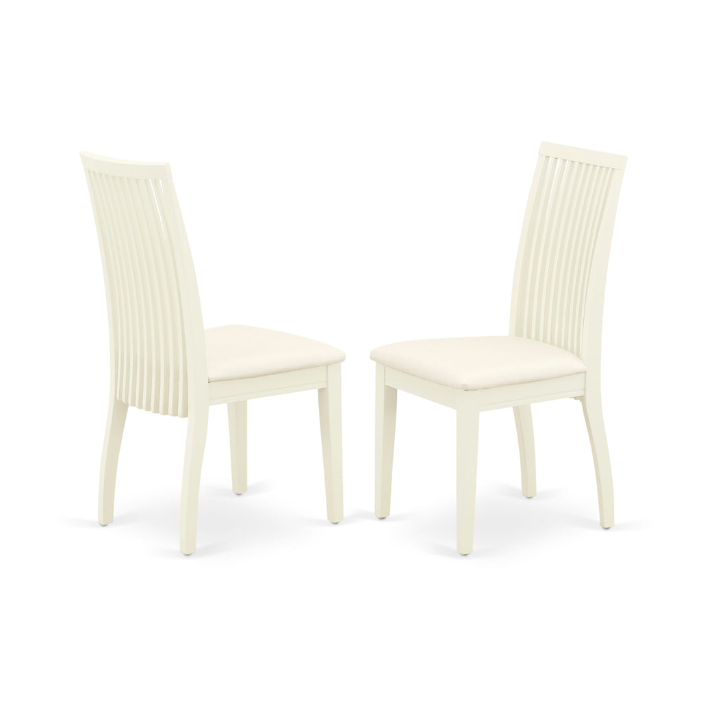 East West Furniture IPC-LWH-C Ipswich Dining Chairs - Linen Fabric Upholstered Wood Chairs