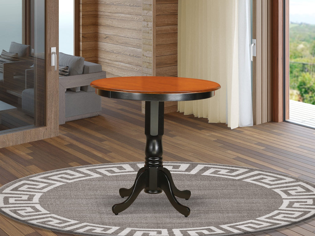 East West Furniture JAT-BLK-TP Jackson Counter Height Table - a Round Dining Table Top with Pedestal Base