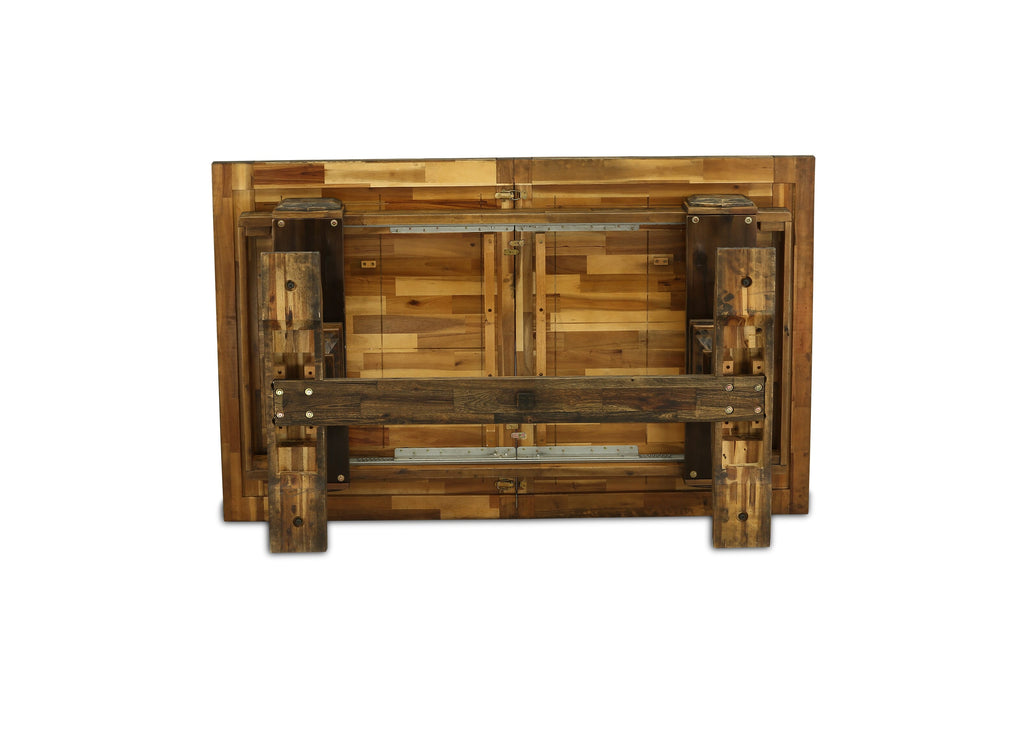 East West Furniture LAT-07-TP Lassale Dining Room Table - a Rectangle kitchen Table Top with Butterfly Leaf & Double Pedestal Base, 42x92 Inch, Jacobean