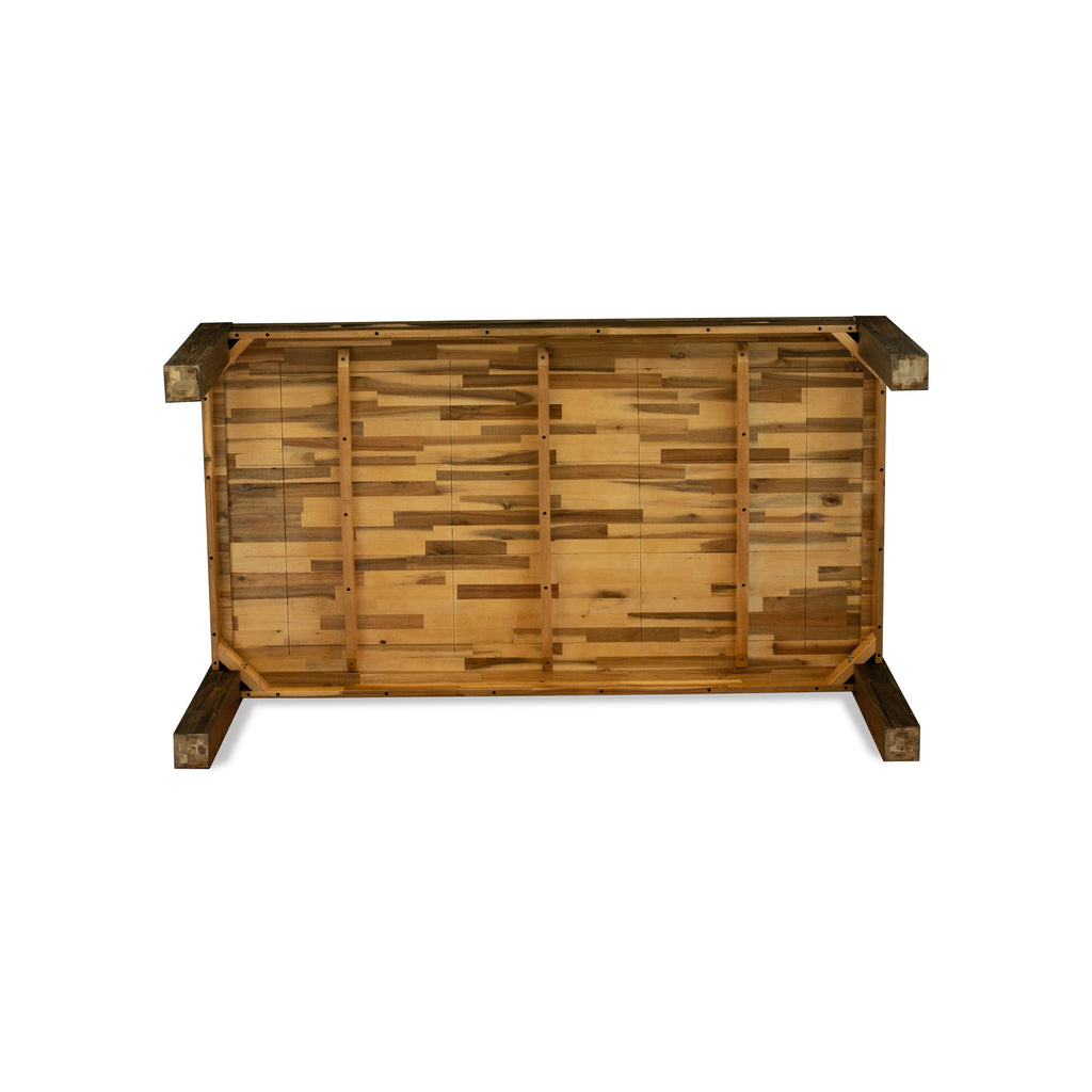 East West Furniture LM7-07-T Lismore Modern Dining Table - Rectangle Rustic Farmhouse Table