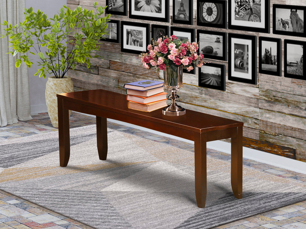 East West Furniture LYB-ESP-W Lynfield Dining Room Bench with Solid Wood Seat