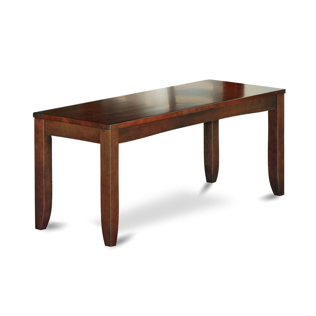 East West Furniture LYB-ESP-W Lynfield Dining Room Bench with Solid Wood Seat