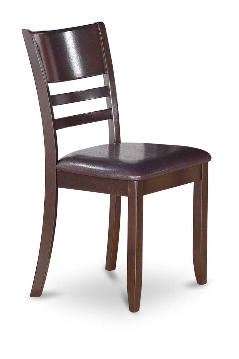 East West Furniture LYC-CAP-LC Lynfield Dining Room Chairs - Faux Leather Upholstered Wooden Chairs