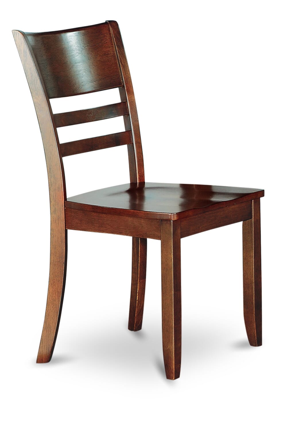 East West Furniture LYC-ESP-W Lynfield Dining Chairs - Ladder Back Wood Seat Kitchen Chairs