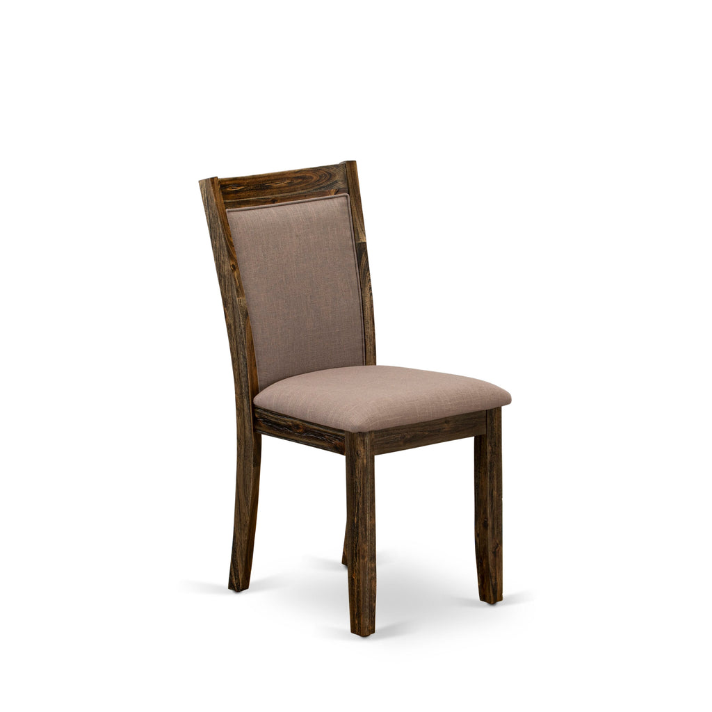 EAST WEST FURNITURE - X776MZ748-5 - 5-Pc Modern Dining Set - 4 Parson Chairs and 1 Dining Table (Distressed Jacobean Finish)