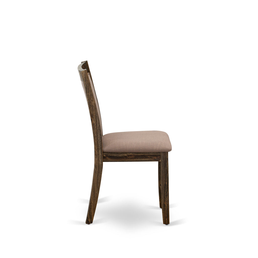 EAST WEST FURNITURE - X776MZ748-5 - 5-Pc Modern Dining Set - 4 Parson Chairs and 1 Dining Table (Distressed Jacobean Finish)