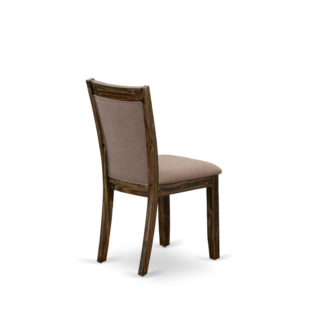 EAST WEST FURNITURE - X776MZ748-5 - 5-Pc Modern Dining Set - 4 Parson Chairs and 1 Dining Table (Distressed Jacobean Finish)