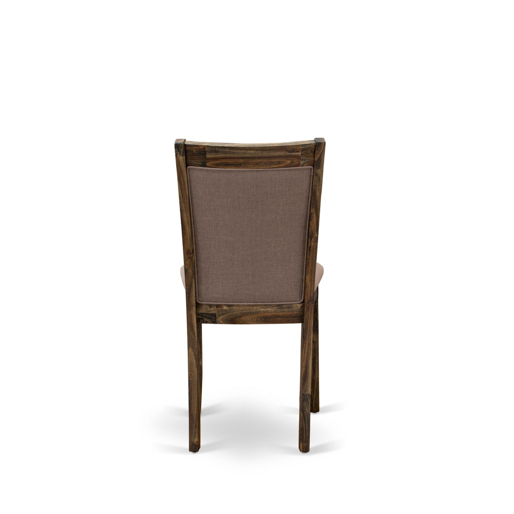 EAST WEST FURNITURE - X776MZ748-5 - 5-Pc Modern Dining Set - 4 Parson Chairs and 1 Dining Table (Distressed Jacobean Finish)