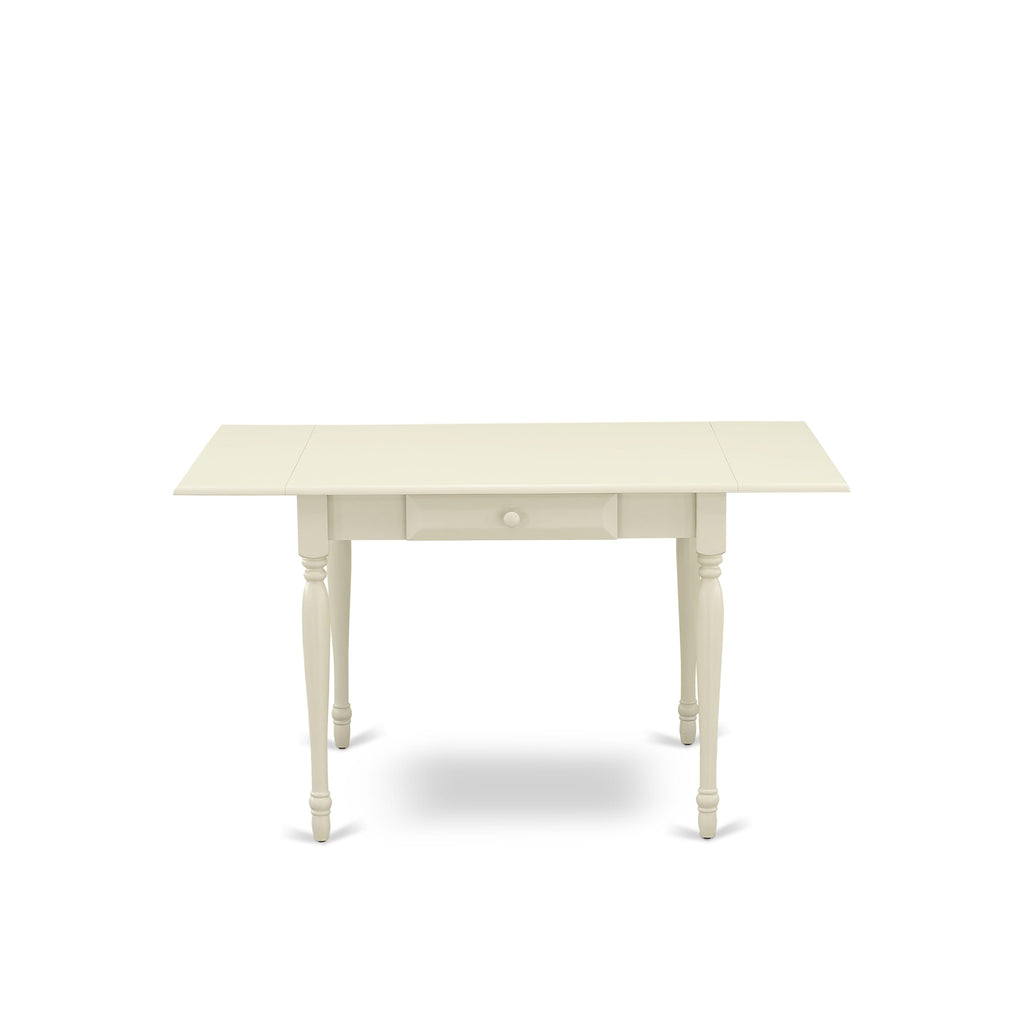 East West Furniture MZT-LWH-T Monza Dining Table - a Rectangle Wooden Table Top with Dropleaf & Stylish Legs