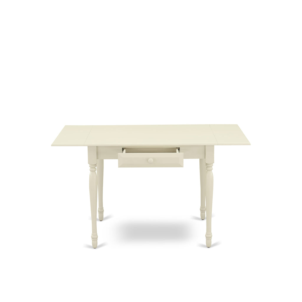 East West Furniture MZT-LWH-T Monza Dining Table - a Rectangle Wooden Table Top with Dropleaf & Stylish Legs