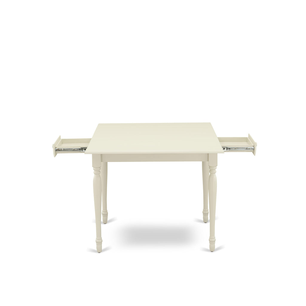 East West Furniture MZT-LWH-T Monza Dining Table - a Rectangle Wooden Table Top with Dropleaf & Stylish Legs