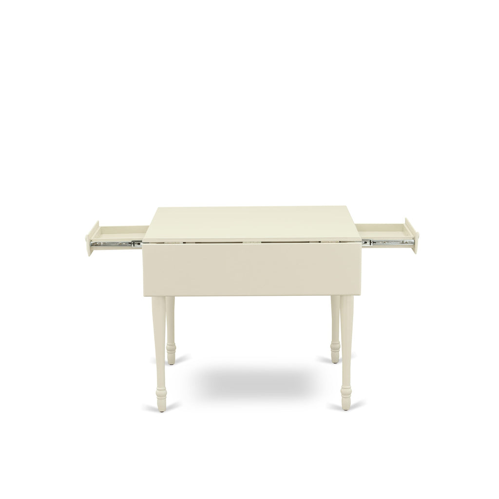 East West Furniture MZT-LWH-T Monza Dining Table - a Rectangle Wooden Table Top with Dropleaf & Stylish Legs