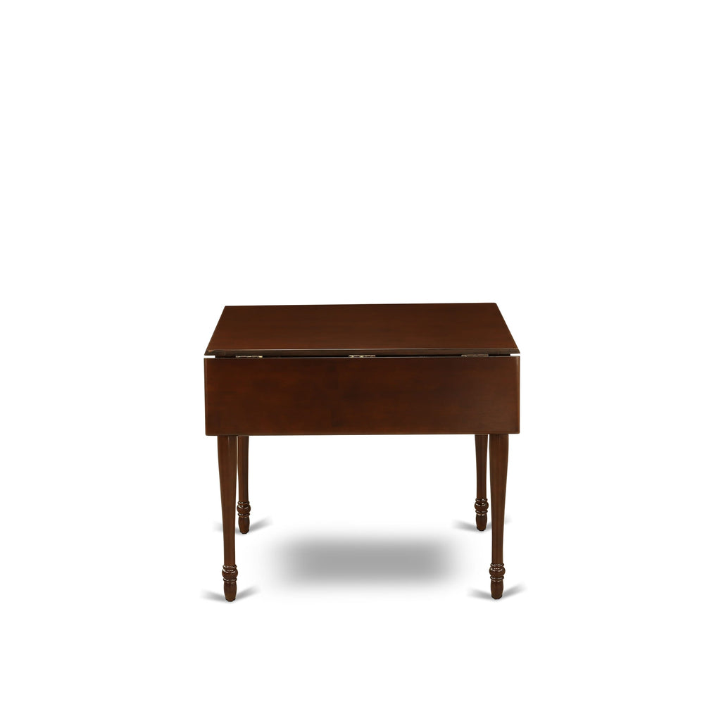 East West Furniture MZT-MAH-T Monza Kitchen Table - a Rectangle Dining Table Top with Dropleaf & Stylish Legs