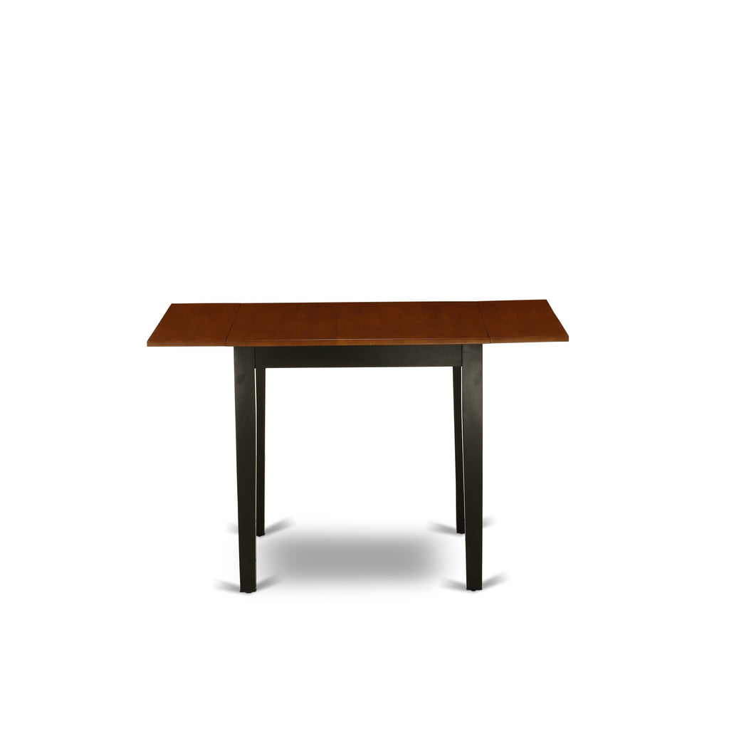 East West Furniture NDT-BCH-T Norden Modern Dining Table - a Rectangle Kitchen Table Top with Dropleaf & Stylish Legs