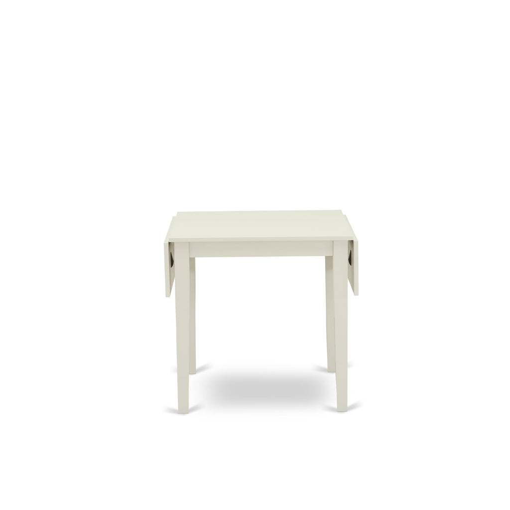 East West Furniture NDT-LWH-T Norden Mid-Century Modern Dining Table - a Rectangle Dining Table Top with Dropleaf & Stylish Legs