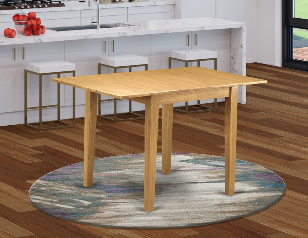 East West Furniture NDT-OAK-T Norden Dining Table - a Rectangle Wooden Table Top with Dropleaf & Stylish Legs