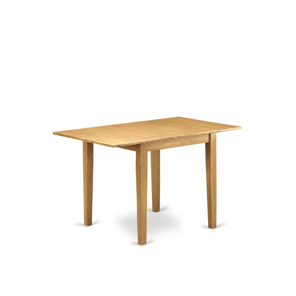 East West Furniture NDT-OAK-T Norden Dining Table - a Rectangle Wooden Table Top with Dropleaf & Stylish Legs