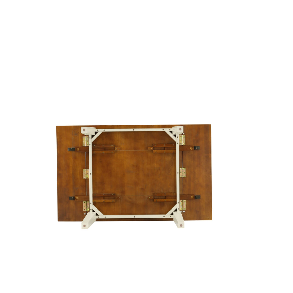 East West Furniture NDT-WHI-T Norden Modern Dining Table - a Rectangle Kitchen Table Top with Dropleaf & Stylish Legs