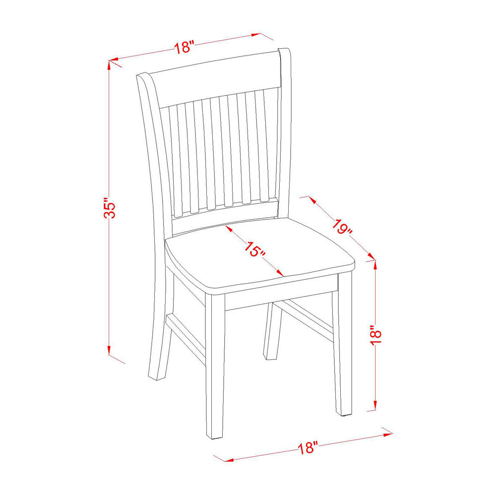 East West Furniture CANO5-LWH-W 5 Piece Dinette Set for 4 Includes a Rectangle Dining Room Table and 4 Kitchen Dining Chairs, 36x60 Inch, Linen White