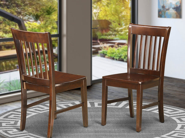East West Furniture NFC-MAH-W Norfolk Dining Room Chairs - Slat